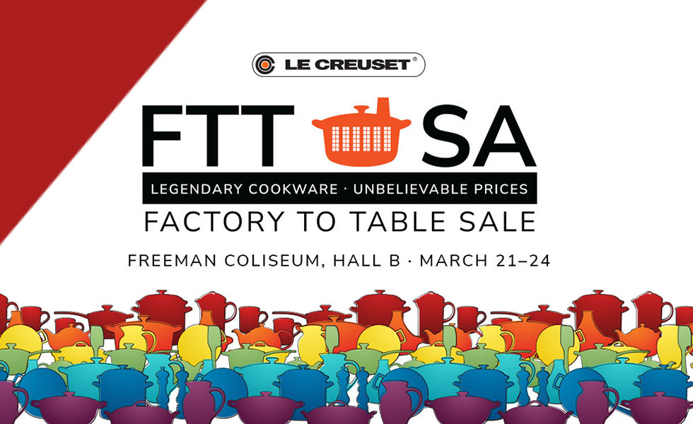 Factory to Table Sale - Freeman Expo Hall - March 21-24, 2024
